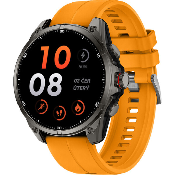 Madvell Onyx 3 s GPS čierne s oranžovým silikónovým remienkom 65803600