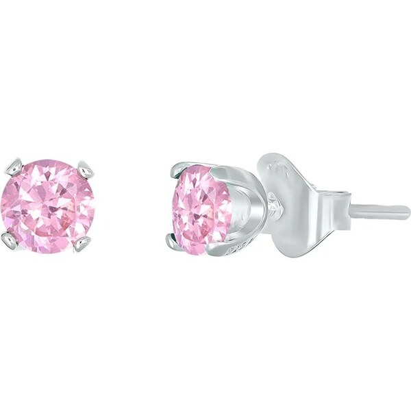 CRYSTalp Strieborné kôstky s ružovým kryštálom Feel 42270.LRO.S 66580392