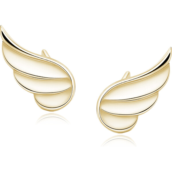 Olivie Strieborné náušnice ANJELSKÉ KRÍDLO GOLD 4579 20872239