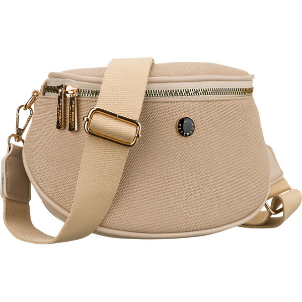 Peterson Béžová dámska crossbody kabelka so zipsom a nastaviteľným 66067097