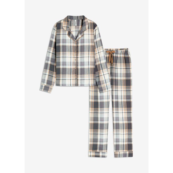 bonprix Tkané flanelové pyžamo s ligotavým vláknom a darčekovým 65805828