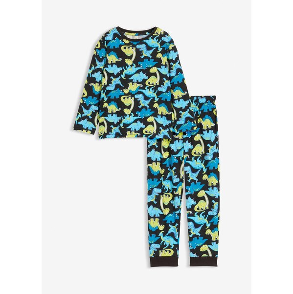 bonprix Pyžamo z čistej bio bavlny, farba čierna 65805846