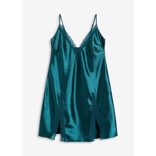 bonprix Saténové negližé, farba modrá 65805848