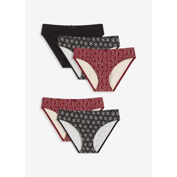 bonprix Dámske nohavičky s bavlnou (5 ks v balení), farba čierna 65805849