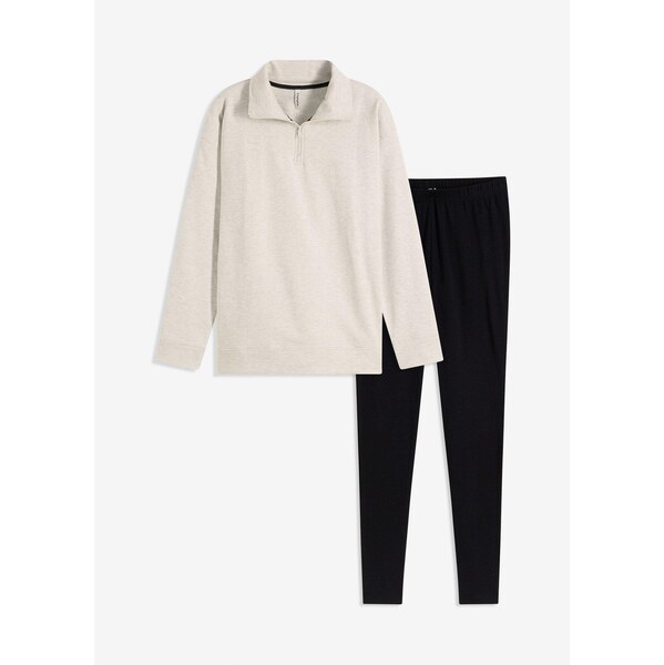 bonprix Domáce oblečenie s legínami, farba biela 65805910