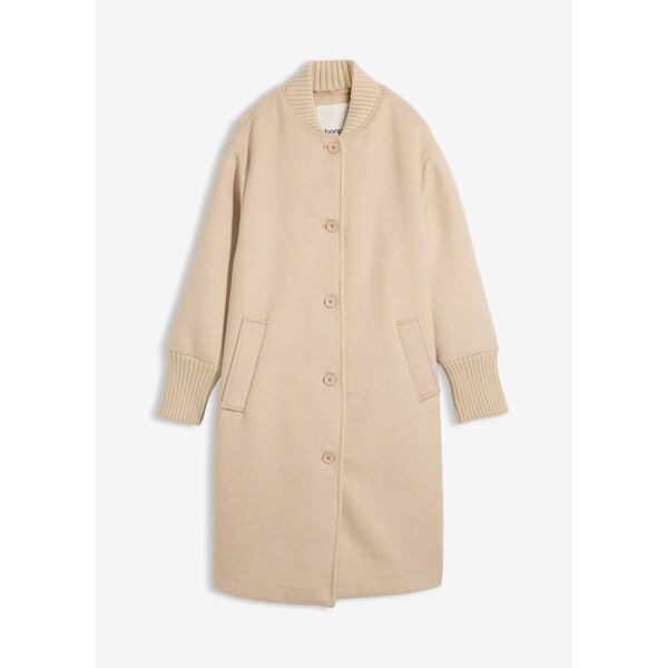 bonprix Vlnený kabát, farba béžová 65806292