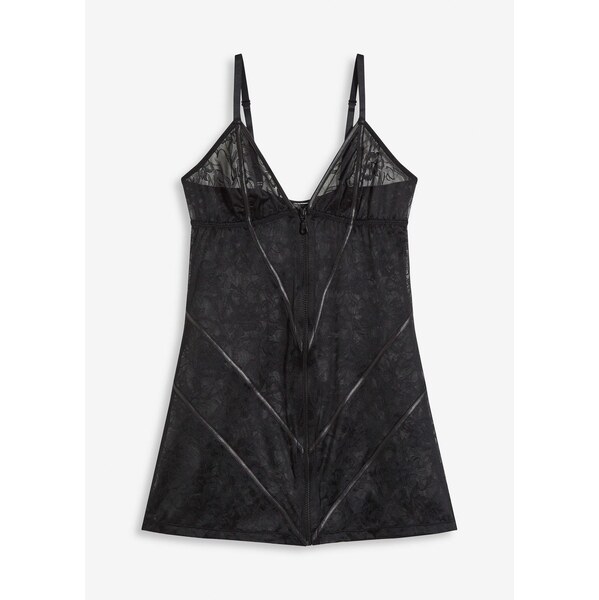 bonprix Šaty z čipky na zips, farba čierna 65862125