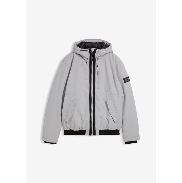 bonprix Zimná bunda so športovými detailmi, farba šedá 65806477