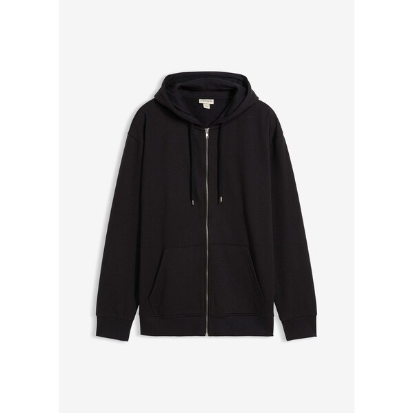 bonprix Mikinová bunda s kapucňou, z čistej bavlny, Loose Fit, farba 65806478