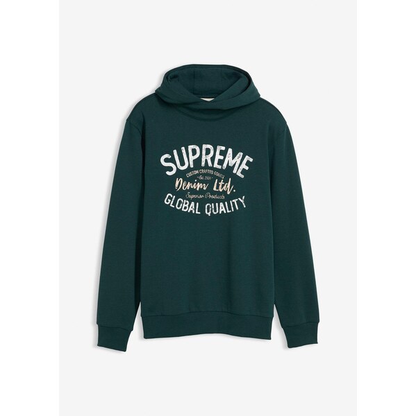 bonprix Mikina z mäkkého bavlneného mixu, farba zelená 65806580