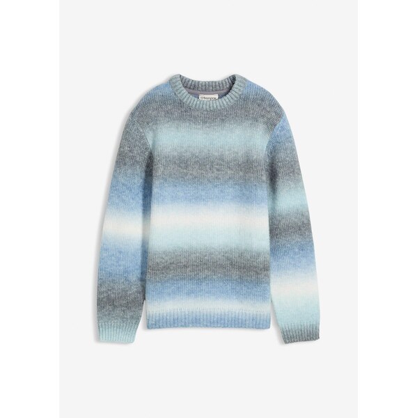 bonprix Pulóver, hrubo pletený, s farebným prelivom, farba šedá 65806600