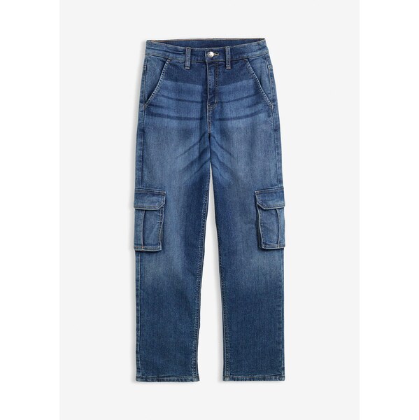 bonprix Termo džínsy Loose fit, džersejová podšívka, tapered, farba 65806599