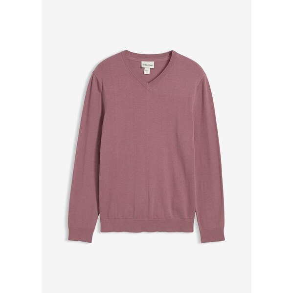 bonprix Pulóver, jemne pletený, z mäkkého mixu bavlny, farba fialová 65806635