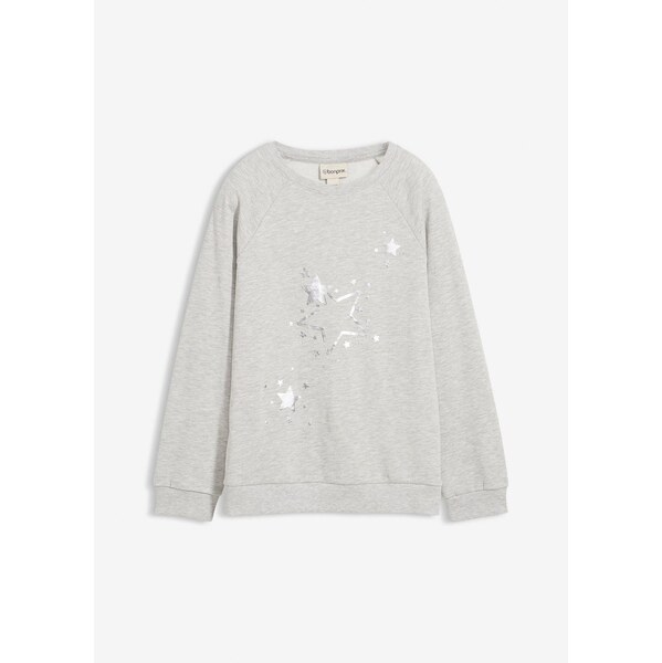 bonprix Mikina z čistej bavlny, farba šedá 65806649