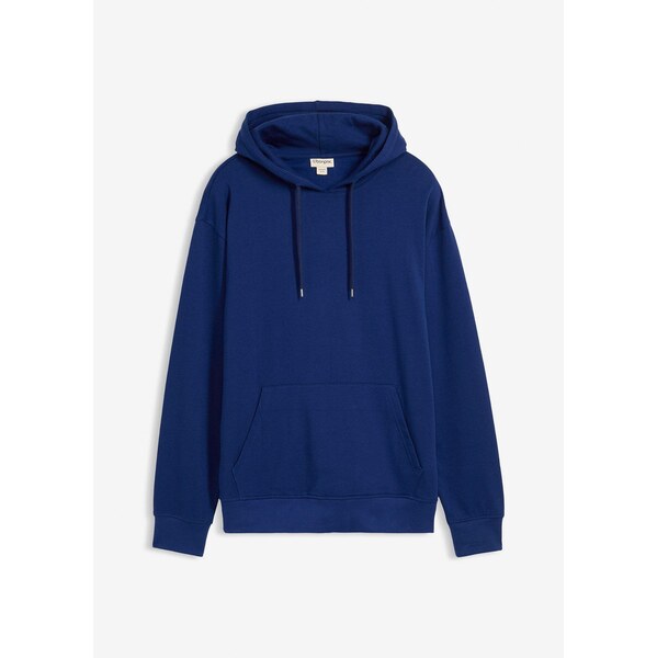 bonprix Mikina s kapucňou z čistej bio bavlny, Loose Fit, farba modrá 65806704