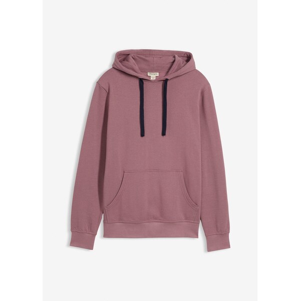 bonprix Mikina s kapucňou z čistej bavlny, farba fialová 65806708