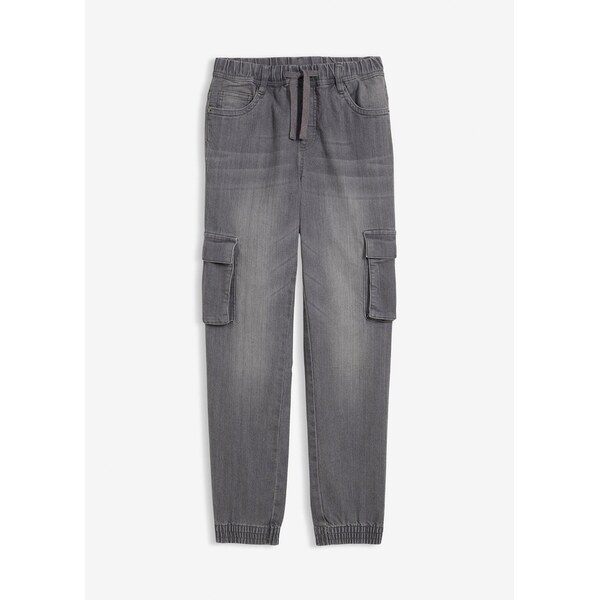 bonprix Džínsy bez zapínania Slim Fit, farba šedá 65806725