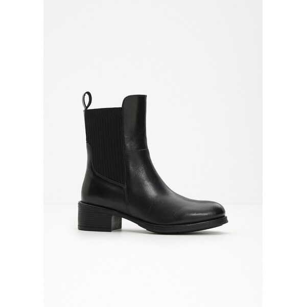 bonprix Čižmy z kože, farba čierna 65806729