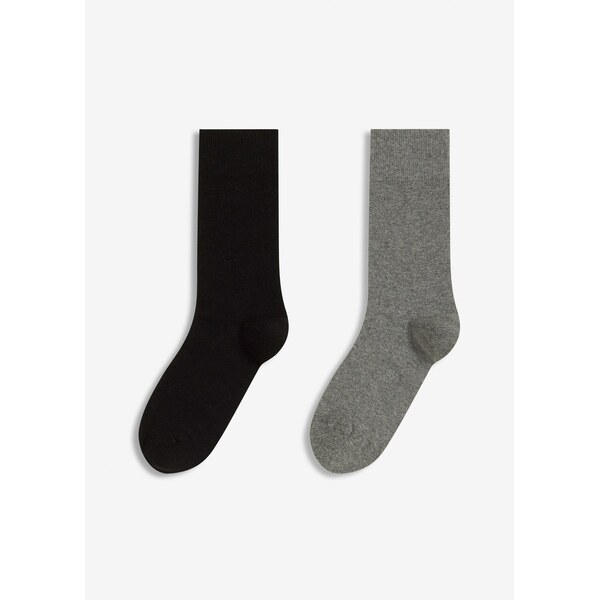 bonprix Ponožky s merino bio bavlnou (2 ks v balení), farba šedá 66035064