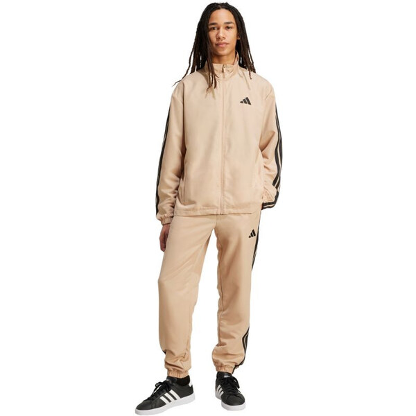 Pánske tepláky adidas Sportswear Basic 3-Stripes Woven Tracksuit Beige 65807964