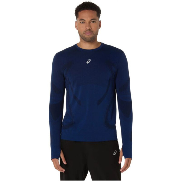 ASICS Road Seamless LS Top 2011D356-400 Navy Blue L 65808069