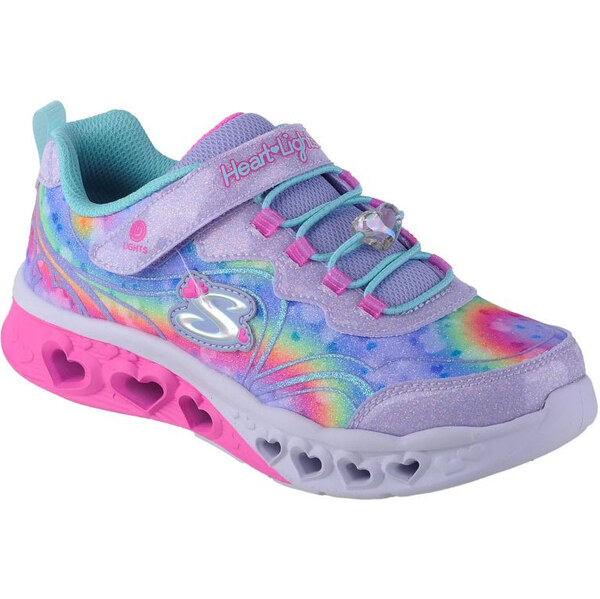 Skechers Flutter Heart Lights - Groovy Swirl 303253L-LVAQ Pink 30 65808111