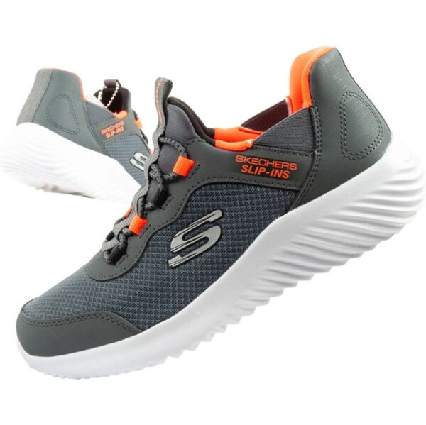 Skechers Bounder Slip-ins Detská športová obuv pre mládež Grey 65808357