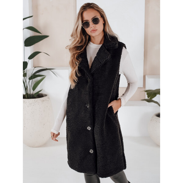 BASIC Čierna teddy vesta BALLA TY3199 36135340