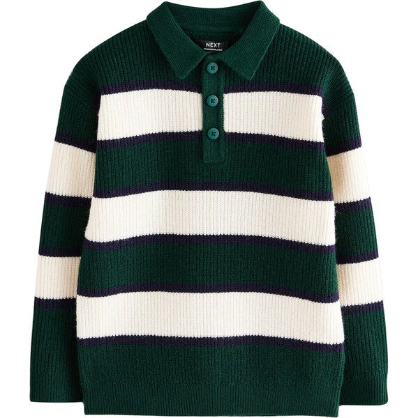 Next Sveter jedľová / biela ako vlna 65875635