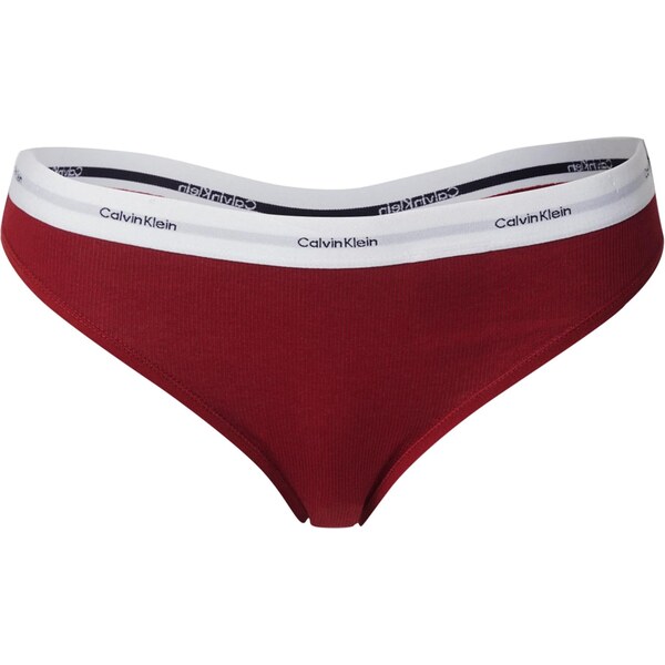 Calvin Klein Underwear Tangá sivá / tmavočervená / biela 65835869