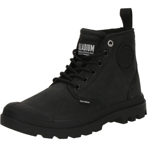 Palladium Šnurovacie členkové čižmy PAMPA čierna 65893389