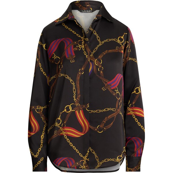 Lauren Ralph Lauren Blúzka KRISTY tmavožltá / tmavoružová / brusnicová 65816494