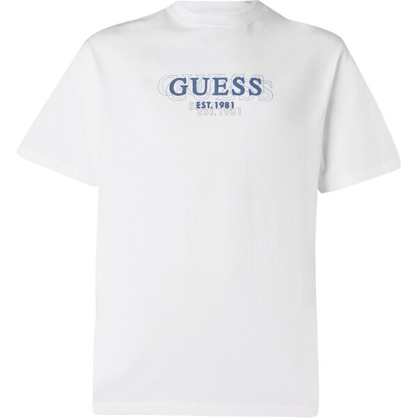 GUESS Tričko zafírová / nebesky modrá / biela 65835963