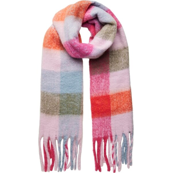 PIECES Šál PCBEA svetlomodrá / olivová / homárová / pastelovo ružová 65873791