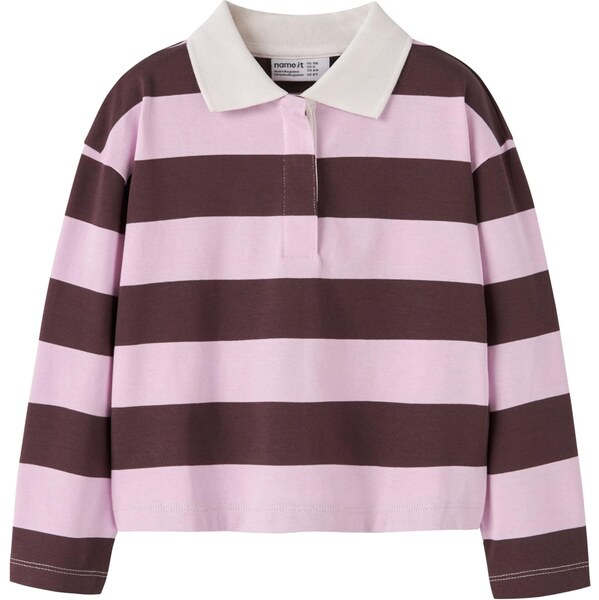 NAME IT Tričko NKFOLLIE ružová / vínovo červená / biela 65817064