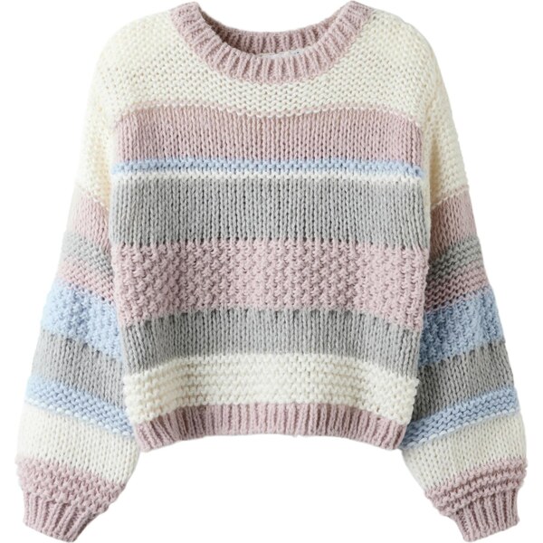 NAME IT Sveter NKFOLINE krémová / dymovo modrá / svetlomodrá / 65817059