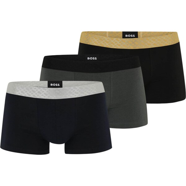 BOSS Boxerky námornícka modrá / sivá melírovaná / čierna 65817122
