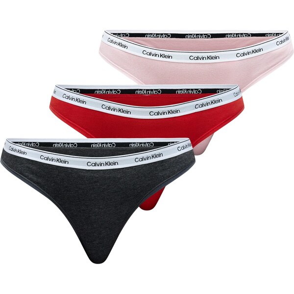 Calvin Klein Underwear Tangá ružová / červená / čierna melírovaná / 65817136