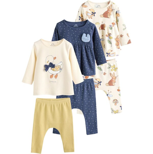 Next Set nebielená / námornícka modrá / hnedá / limetková 65893563