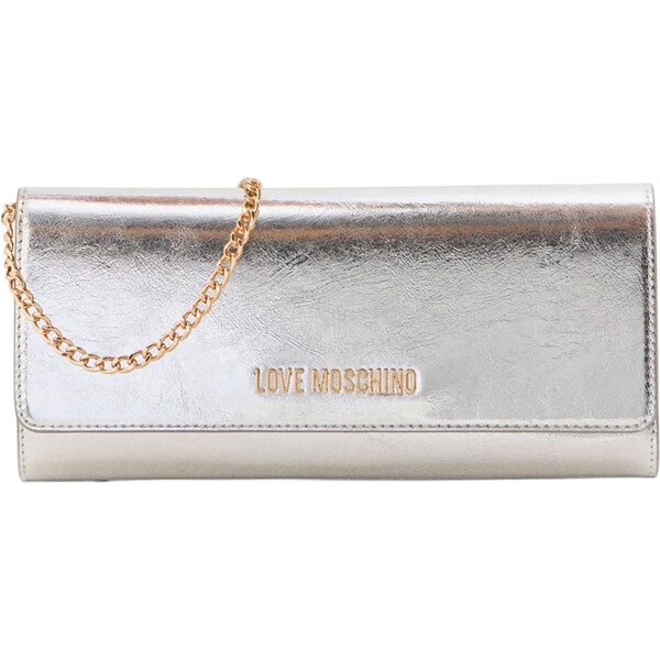 Love Moschino Listová kabelka strieborná 65894527