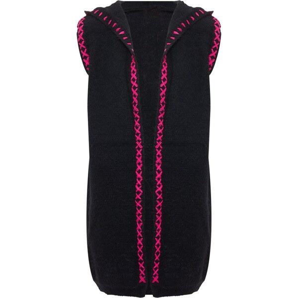 ebeeza Pletená vesta ružová / čierna 65843393