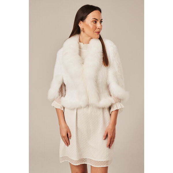 KONOPKA Luxusná norková kožušina bila 62110736