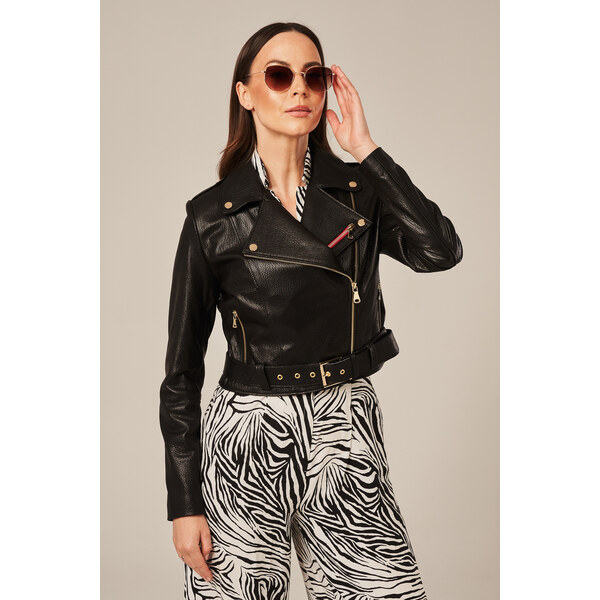 KONOPKA Dámska čierna kožená bunda 62970280