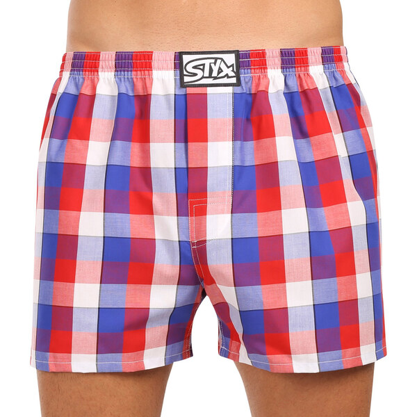 3PACK pánske trenky Styx klasická guma nadrozmer viacfarebné (3E110709 65826839