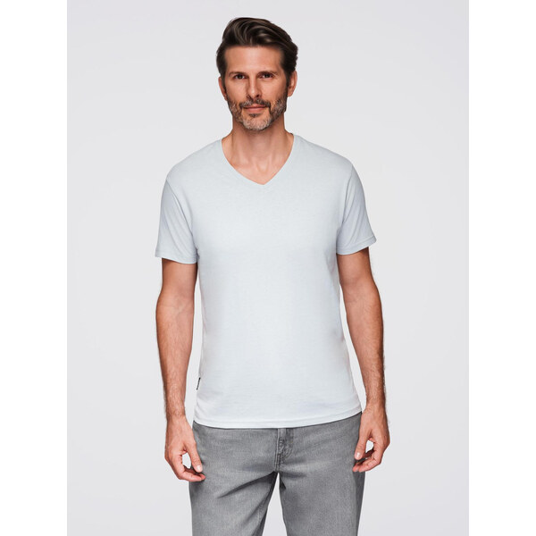 Ombre BASIC mens classic cotton tee-shirt with a crew neckline - light 64793270