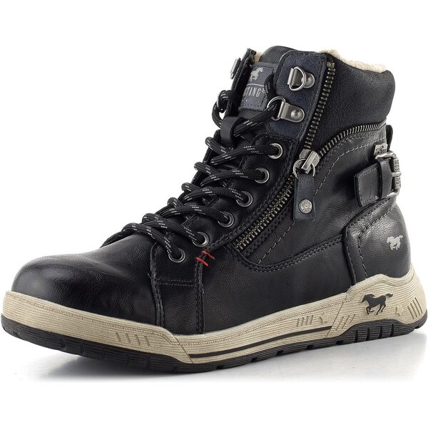 Mustang šnurovacia členková obuv black 15M0092001 65826299