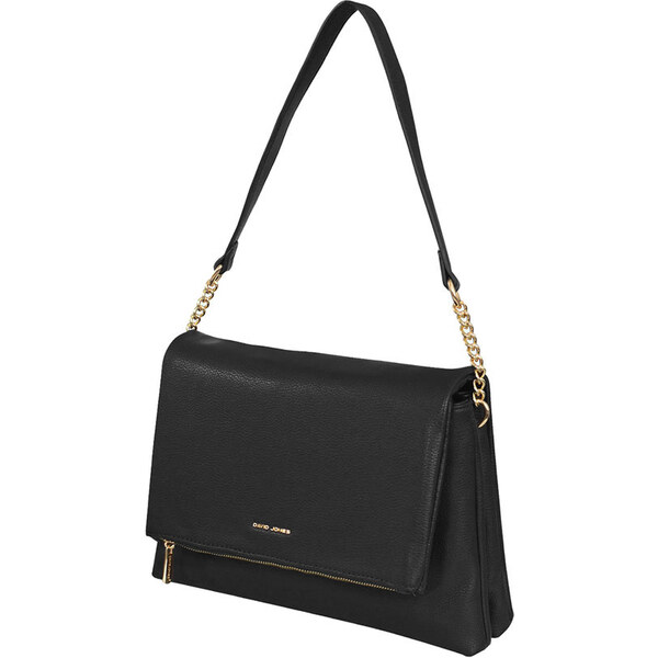 Čierna praktická kabelka cez plece David Jones LM7958 65826865
