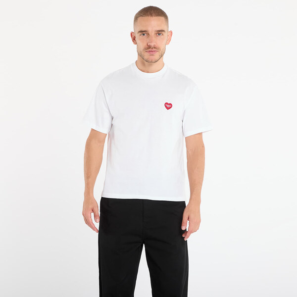 Tričko Carhartt WIP W S/S Heart Patch T-Shirt UNISEX White/ Red S 65782292