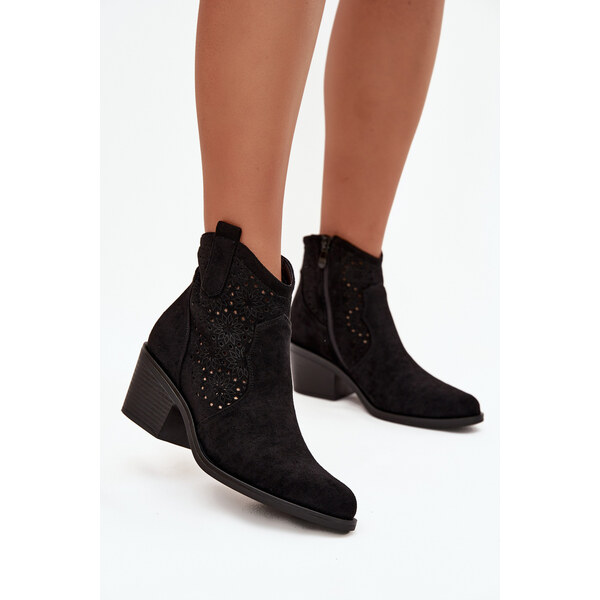 S. BARSKI Dámske otvorené členkové topánky na opätku Čierne S.Barski 65927861