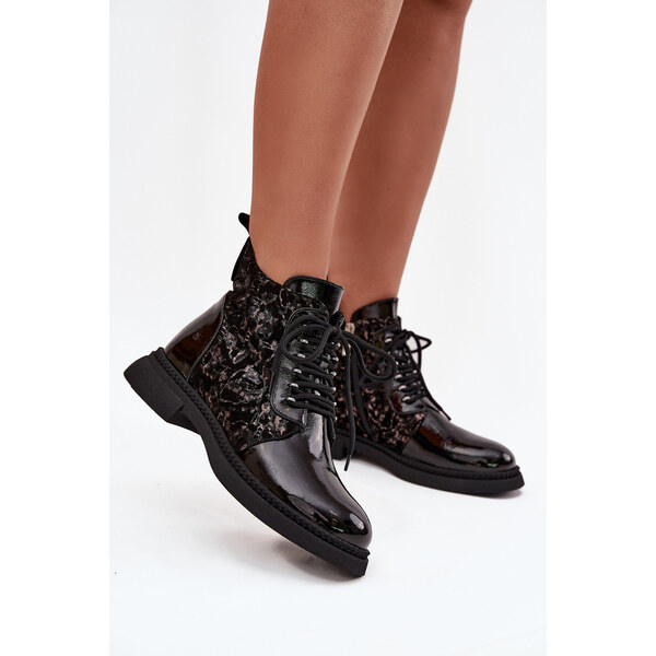 S. BARSKI Lakované dámske čižmy s podšívkou D&A 65927868